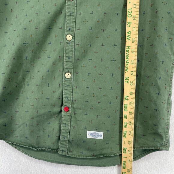 CPO PROVISIONS Shirt Mens M Southwestern Button Down Long Sleeve Cotton Green - Picture 16 of 16